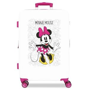 Disney Minnie Enjoy the Day White Medium Suitcase 48x68x26 cm Rigid ABS Combination lock 70 Litre 3.7 Kg 4 Double Wheels Disney Minnie Enjoy the Day White Medium Suitcase 48x68x26 cm Rigid ABS Combination lock 70 Litre 3.7 Kg 4 Double Wheels