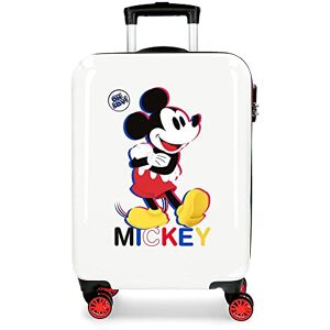 Disney Mickey All Smile Valise Cabine Multicoloured 38 x 55 x 20 cm Rigide ABS Fermeture à Combinaison Latérale 35L 2 kg 4 Doubles Roues Bagage à Main, White, One Size, Cabin Suitcase Disney Mickey All Smile Valise Cabine Multicoloured 38 x 55 x 20 cm Rigide ABS Fermeture à Combinaison Latérale 35L 2 kg 4 Doubles Roues Bagage à Main, White, One Size, Cabin Suitcase