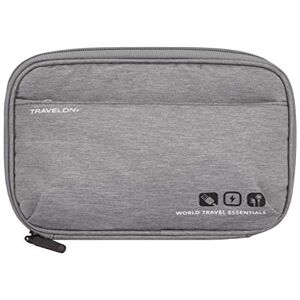 Travelon World Travel Essentials Tech Organizer, Gray Heather, One Size Travelon World Travel Essentials Tech Organizer, Gray Heather, One Size