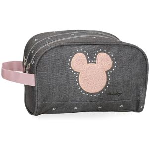 Disney Joumma Mickey Studs Adaptable Toiletry Bag Black 26x16x11cm Polyester, Black/White, Adaptable Toiletry Bag Disney Joumma Mickey Studs Adaptable Toiletry Bag Black 26x16x11cm Polyester, Black/White, Adaptable Toiletry Bag