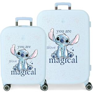Disney Joumma Bags Stitch You are Magic Cabin Suitcase Set, Made of ABS, a Durable and Lightweight Material, Side Combination Lock, lightblue, Suitcase Set Disney Joumma Bags Stitch You are Magic Cabin Suitcase Set, Made of ABS, a Durable and Lightweight Material, Side Combination Lock, lightblue, Suitcase Set