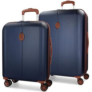 Disney El Potro Ocuri Suitcase Set Blue 55/70cm Rigid ABS Closure TSA Integrated 118L 7kg 4 Double Wheels Hand Luggage, Blue, Suitcase Set Disney El Potro Ocuri Suitcase Set Blue 55/70cm Rigid ABS Closure TSA Integrated 118L 7kg 4 Double Wheels Hand Luggage, Blue, Suitcase Set