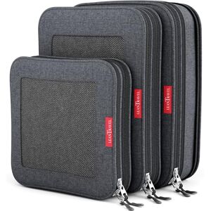 LeanTravel Compression Packing Cubes Luggage Organizers (3) Set (Black) LeanTravel Compression Packing Cubes Luggage Organizers (3) Set (Black)
