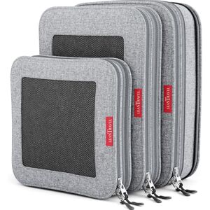 LeanTravel Compression Packing Cubes Luggage Organizers (3) Set Grey LeanTravel Compression Packing Cubes Luggage Organizers (3) Set Grey
