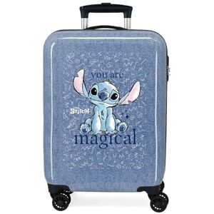 Disney Joumma Stitch You are Magical Cabin Suitcase Blue 38 x 55 x 20 cm Rigid ABS Combination Lock Side 34L 2 kg 4 Double Wheels Luggage Hand Luggage, Blue, Cabin Suitcase Disney Joumma Stitch You are Magical Cabin Suitcase Blue 38 x 55 x 20 cm Rigid ABS Combination Lock Side 34L 2 kg 4 Double Wheels Luggage Hand Luggage, Blue, Cabin Suitcase