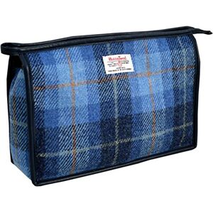Vagabond Bags Ltd Vagabond Bags Harris Tweed Check Large Holdall Toiletry Bag, 28 cm, Mid Blue Vagabond Bags Ltd Vagabond Bags Harris Tweed Check Large Holdall Toiletry Bag, 28 cm, Mid Blue
