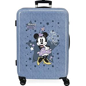 Disney Minnie Style Medium Suitcase Blue 48x68x26 cm Rigid ABS Integrated TSA Closure 70L 3 kgs 4 Double Wheels Disney Minnie Style Medium Suitcase Blue 48x68x26 cm Rigid ABS Integrated TSA Closure 70L 3 kgs 4 Double Wheels
