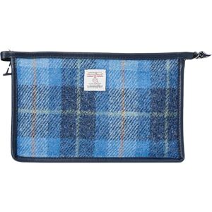Vagabond Bags Ltd Vagabond Bags Harris Tweed Check Holdall Toiletry Bag, 24 cm, Mid Blue Vagabond Bags Ltd Vagabond Bags Harris Tweed Check Holdall Toiletry Bag, 24 cm, Mid Blue