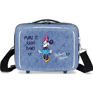 Disney Minnie Make it Rain Bows Adjustable Toiletry Bag with Shoulder Bag Blue 29 x 21 x 15 cm Rigid ABS 9.14L Disney Minnie Make it Rain Bows Adjustable Toiletry Bag with Shoulder Bag Blue 29 x 21 x 15 cm Rigid ABS 9.14L