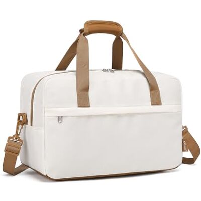 Kono Holdall Cabin Luggage Carry-on Bag Underseat Overnight Weekend Bag, Lightweight Travel Duffel Bag, Water Resistant, Shoulder Strap Kono Holdall Cabin Luggage Carry-on Bag Underseat Overnight Weekend Bag, Lightweight Travel Duffel Bag, Water Resistant, Shoulder Strap