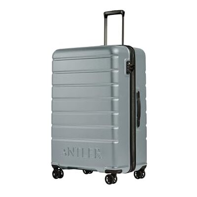 ANTLER Logo Hard Shell Large Suitcase Durable, Lightweight & Expandable, 4 Spinner Wheels Adjustable Handle, TSA Lock, 81cm Cool Grey ANTLER Logo Hard Shell Large Suitcase Durable, Lightweight & Expandable, 4 Spinner Wheels Adjustable Handle, TSA Lock, 81cm Cool Grey