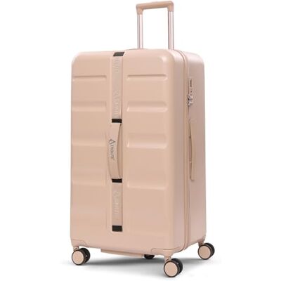 Aerolite Large 101L ABS Hard Shell Trunk Suitcase, 4+1 Wheels, TSA Lock Check-in Hold Luggage Travel Trunk , Large 101L ABS Hard Shell , 4+1 Spinner Wheels , TSA Approved Lock (Beige) Aerolite Large 101L ABS Hard Shell Trunk Suitcase, 4+1 Wheels, TSA Lock Check-in Hold Luggage Travel Trunk , Large 101L ABS Hard Shell , 4+1 Spinner Wheels , TSA Approved Lock (Beige)