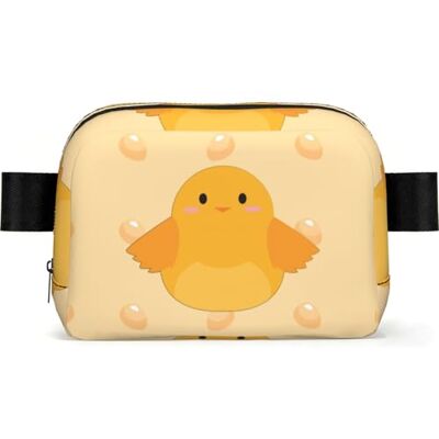 JZMTY cartoon chick Square-shaped Waist Bag with Durable Polyester and Adjustable Strap for Daily Outdoor Wearing JZMTY cartoon chick Square-shaped Waist Bag with Durable Polyester and Adjustable Strap for Daily Outdoor Wearing
