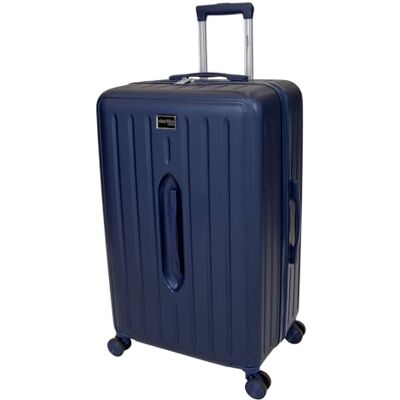 SKYFLITE Modern Large Trunk, 76cm, ABS Hardshell, Silver/Charcoal, TSA Lock, 90L Capacity (Navy) SKYFLITE Modern Large Trunk, 76cm, ABS Hardshell, Silver/Charcoal, TSA Lock, 90L Capacity (Navy)