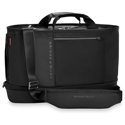 Briggs & Riley Expandable Overnighter Personal Item Travel Bag for Women & Men, Carry On Weekender Bag for Airplane, Overnight Duffle Style Luggage, Removable Shoulder Strap ZDX Collection, Black Briggs & Riley Expandable Overnighter Personal Item Travel Bag for Women & Men, Carry On Weekender Bag for Airplane, Overnight Duffle Style Luggage, Removable Shoulder Strap ZDX Collection, Black