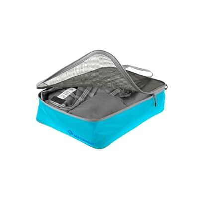 Sea to Summit Garment Mesh Bag M Water-Resistant Ultra-Lightweight Packing Cube Ultra-Sil Nylon Durable Zips & Grab Tags For Travel Atoll Blue 35 x 25 x 9cm 86g Sea to Summit Garment Mesh Bag M Water-Resistant Ultra-Lightweight Packing Cube Ultra-Sil Nylon Durable Zips & Grab Tags For Travel Atoll Blue 35 x 25 x 9cm 86g