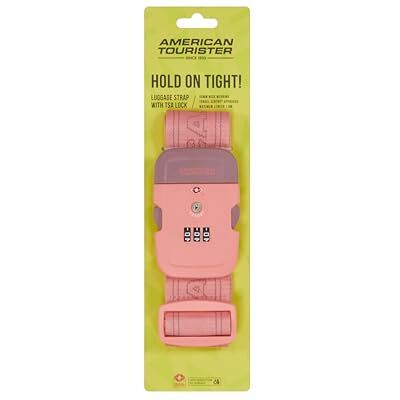 American Tourister Luggage Strap with TSA Lock, Secure Suitcase Belt for Travel, Purple/Pink American Tourister Luggage Strap with TSA Lock, Secure Suitcase Belt for Travel, Purple/Pink