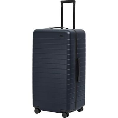 Away Trunk Checked Luggage, 31-inch Lightweight Hardside Spinner Suitcase Lightweight & Durable Suitcase, Premium 360° Spinner Wheels, Interior Compression System, TSA-Approved Lock, Navy Blue Away Trunk Checked Luggage, 31-inch Lightweight Hardside Spinner Suitcase Lightweight & Durable Suitcase, Premium 360° Spinner Wheels, Interior Compression System, TSA-Approved Lock, Navy Blue