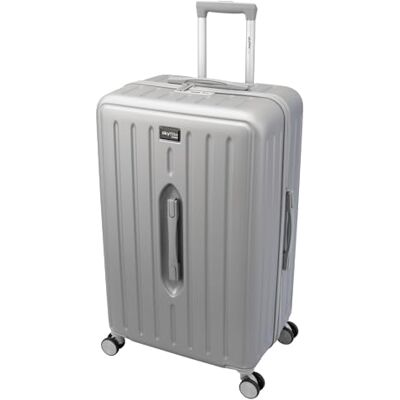 SKYFLITE Modern Large Trunk, 76cm, ABS Hardshell, Silver/Charcoal, TSA Lock, 90L Capacity (Silver) SKYFLITE Modern Large Trunk, 76cm, ABS Hardshell, Silver/Charcoal, TSA Lock, 90L Capacity (Silver)