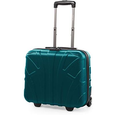 Suitline Pilot case Business Trolley 38 x 42 x 22 cm (29 L) Hard Shell with 15 inch Laptop Compartment TSA Lock 2 Wheels Telescopic Handle Carry on, Aquagreen Suitline Pilot case Business Trolley 38 x 42 x 22 cm (29 L) Hard Shell with 15 inch Laptop Compartment TSA Lock 2 Wheels Telescopic Handle Carry on, Aquagreen
