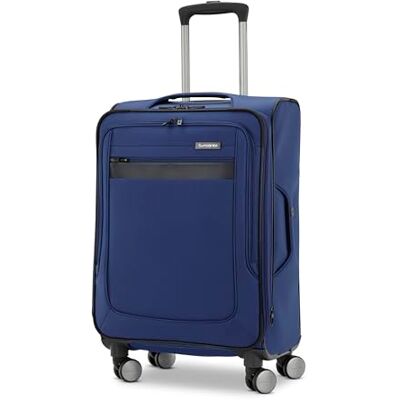 Samsonite Ascella 3.0 Softside Expandable Carry-On Spinner Suitcase, Sapphire Blue, Spinner Wheels, Expandable, Lightweight Samsonite Ascella 3.0 Softside Expandable Carry-On Spinner Suitcase, Sapphire Blue, Spinner Wheels, Expandable, Lightweight