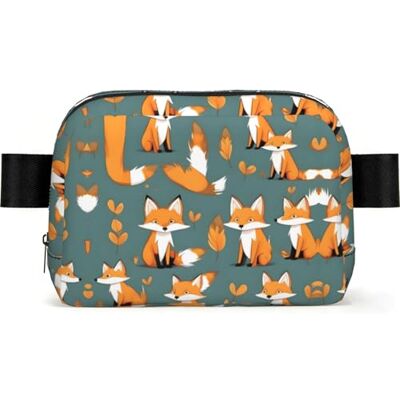 JZMTY Yellow fox Square-shaped Waist Bag with Durable Polyester and Adjustable Strap for Daily Outdoor Wearing JZMTY Yellow fox Square-shaped Waist Bag with Durable Polyester and Adjustable Strap for Daily Outdoor Wearing