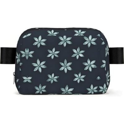 JZMTY Beautiful Camellia Square-shaped Waist Bag with Durable Polyester and Adjustable Strap for Daily Outdoor Wearing JZMTY Beautiful Camellia Square-shaped Waist Bag with Durable Polyester and Adjustable Strap for Daily Outdoor Wearing