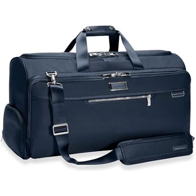 Briggs & Riley Garment Holdall Bag for Travel Cabin Suit & Dress Bag for Men & Women, Hanging Garment Weekender Bag with Hook, Convertible 2 in 1, Separate Shoe Pocket Baseline Collection, Navy Briggs & Riley Garment Holdall Bag for Travel Cabin Suit & Dress Bag for Men & Women, Hanging Garment Weekender Bag with Hook, Convertible 2 in 1, Separate Shoe Pocket Baseline Collection, Navy