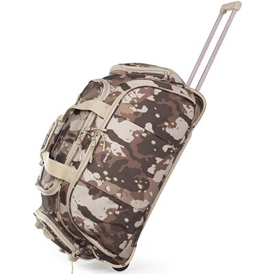 Pierre Cardin Lightweight Medium 26" Camo Holdall with Wheels 95L Duffle Pierre Cardin Lightweight Medium 26" Camo Holdall with Wheels 95L Duffle