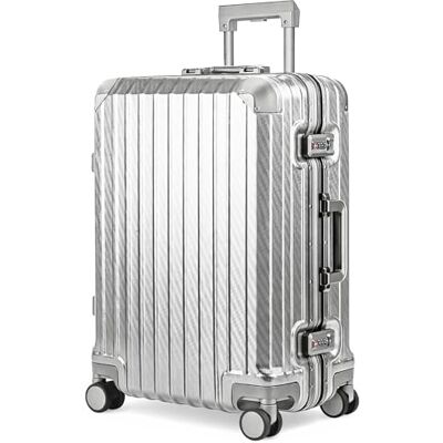 LUGG Solo Explorer 20 Inch Cabin Suitcase with Protection Cover Aluminium Hard Frame Trolley, 37L age, 360° Spinner Wheels, TSA Lock, Scratch & Water Resistant (55x38x22cm) 5 Year Warranty LUGG Solo Explorer 20 Inch Cabin Suitcase with Protection Cover Aluminium Hard Frame Trolley, 37L age, 360° Spinner Wheels, TSA Lock, Scratch & Water Resistant (55x38x22cm) 5 Year Warranty