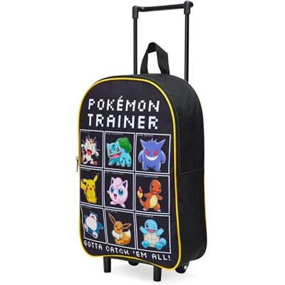 Pokémon Pokemon Kids Foldable Trolley Suitcase 39 x 27cm, 10.5 litres 2 Wheels Extendable Handle (S/39cm -10.5L, Black/Multi) Pokémon Pokemon Kids Foldable Trolley Suitcase 39 x 27cm, 10.5 litres 2 Wheels Extendable Handle (S/39cm -10.5L, Black/Multi)