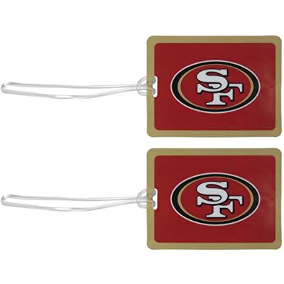 Siskiyou NFL San Francisco 49ers Vinyl Luggage Tag, 2pk, Red Siskiyou NFL San Francisco 49ers Vinyl Luggage Tag, 2pk, Red