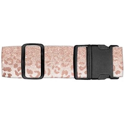 Luggitime Luggage Straps for Suitcases Travel Belt Accessories, Cute Suitcase Strap, Adjustable Luggage Belt Strap, Heavy Duty with Quick-Release Buckle Luggage Strap Glitter Leopard Luggitime Luggage Straps for Suitcases Travel Belt Accessories, Cute Suitcase Strap, Adjustable Luggage Belt Strap, Heavy Duty with Quick-Release Buckle Luggage Strap Glitter Leopard
