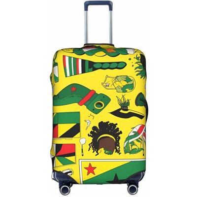BOAXXL Jamaican Elements Luggage Cover for Small Travel Business Suitcases Durable and Stylish Outdoor Protector BOAXXL Jamaican Elements Luggage Cover for Small Travel Business Suitcases Durable and Stylish Outdoor Protector