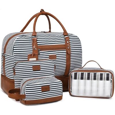 Wogarl 4PCS Weekender Bags for Women Large Overnight Weekend Travel Duffel Bags Wogarl 4PCS Weekender Bags for Women Large Overnight Weekend Travel Duffel Bags