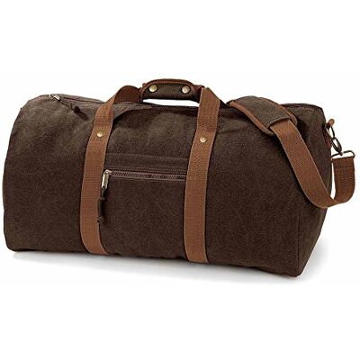 Quadra QD613 Vintage-Style Desert Canvas Holdall Colour: Brown Quadra QD613 Vintage-Style Desert Canvas Holdall Colour: Brown