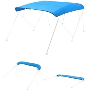 VEVOR 4 Bow Boat Bimini Tops, 600D Polyester Canopy, Waterproof & Sun Protection Boat Awning Canopy with Storage Bag, Bimini Top Replacement 96" Lx(97"-103") W, Pacific Blue VEVOR 4 Bow Boat Bimini Tops, 600D Polyester Canopy, Waterproof & Sun Protection Boat Awning Canopy with Storage Bag, Bimini Top Replacement 96" Lx(97"-103") W, Pacific Blue