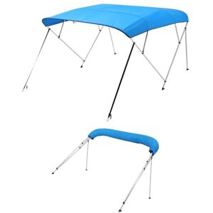 VEVOR 4 Bow Boat Bimini Tops, 600D Polyester Canopy with Aluminum Alloy Frame, Waterproof & Sun Shade Boat Awning Canopy with Storage Bag, 2 Support Poles, 4 Straps, 96"Lx(67"-72")Wx54"H, Pacific Blue VEVOR 4 Bow Boat Bimini Tops, 600D Polyester Canopy with Aluminum Alloy Frame, Waterproof & Sun Shade Boat Awning Canopy with Storage Bag, 2 Support Poles, 4 Straps, 96"Lx(67"-72")Wx54"H, Pacific Blue