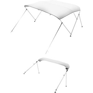VEVOR 3 Bow Boat Bimini Tops, 600D Polyester Canopy with Aluminum Alloy Frame, Waterproof & Sun Shade Boat Awning Canopy with Storage Bag, 2 Support Poles, 4 Straps, 6'Lx(67"-72") Wx46"H, Light Grey VEVOR 3 Bow Boat Bimini Tops, 600D Polyester Canopy with Aluminum Alloy Frame, Waterproof & Sun Shade Boat Awning Canopy with Storage Bag, 2 Support Poles, 4 Straps, 6'Lx(67"-72") Wx46"H, Light Grey