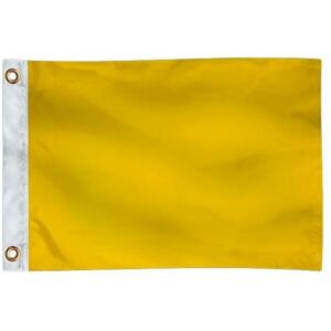 Taylormade TAYLOR MADE PRODUCTS Signal Flag for Boats, Yellow, 12" x 18", Durable Nylon Construction, Fade Resistant, Brass Grommets, Canvas Heading, Flag Only 2020109207 Taylormade TAYLOR MADE PRODUCTS Signal Flag for Boats, Yellow, 12" x 18", Durable Nylon Construction, Fade Resistant, Brass Grommets, Canvas Heading, Flag Only 2020109207