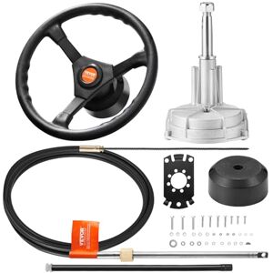 Vevor Outboard Rotary Steering System - 13 Feet Boat Steering Cable with 13" Wheel - Marine Steering Vevor Outboard Rotary Steering System - 13 Feet Boat Steering Cable with 13" Wheel - Marine Steering