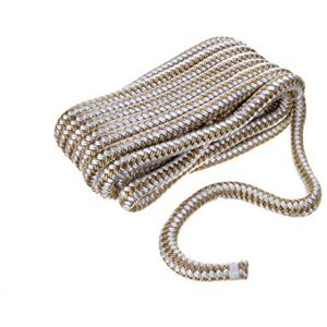 SEACHOICE Double-Braid Nylon Dock Line 1/2" x 20' 40241 Gold/White SEACHOICE Double-Braid Nylon Dock Line 1/2" x 20' 40241 Gold/White