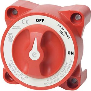 Blue Sea Systems 9004e e-Series Battery Switch, ON/Off AFD, Red Blue Sea Systems 9004e e-Series Battery Switch, ON/Off AFD, Red