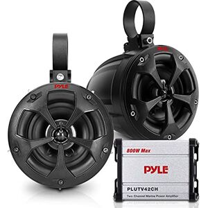 Pyle Waterproof Off-Road Speakers with Amplifier 4 Inch 800W 2-Channel Marine Grade Waketower Speakers System Full Range Outdoor Audio Stereo Speaker for ATV, UTV, Quad, Jeep, Boat PLUTV42CH Pyle Waterproof Off-Road Speakers with Amplifier 4 Inch 800W 2-Channel Marine Grade Waketower Speakers System Full Range Outdoor Audio Stereo Speaker for ATV, UTV, Quad, Jeep, Boat PLUTV42CH