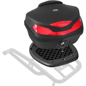 VEVOR 48L Helmet Box for Motorcycles, 565x500x380mm PP Material, Rear Box, Waterproof and Removable with Multi-Hole Base for Helmet, Black VEVOR 48L Helmet Box for Motorcycles, 565x500x380mm PP Material, Rear Box, Waterproof and Removable with Multi-Hole Base for Helmet, Black
