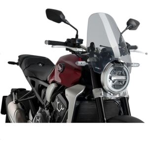 Puig 0336H High windshields for motorcycles with round headlight that improve aerodynamic protection by reducing wind pressure and increasing riding comfort, Smoke Puig 0336H High windshields for motorcycles with round headlight that improve aerodynamic protection by reducing wind pressure and increasing riding comfort, Smoke