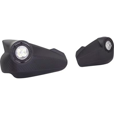 BIKE IT Motorcycle Dual Sport Hand Guards With LED Spot Lights Adventure Bike Black BIKE IT Motorcycle Dual Sport Hand Guards With LED Spot Lights Adventure Bike Black