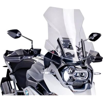 Puig 6486W High and aerodynamic Touring windscreen in 4 mm CN acrylic with rounded profile, flat upper area and deflectors that improve protection, Clear Puig 6486W High and aerodynamic Touring windscreen in 4 mm CN acrylic with rounded profile, flat upper area and deflectors that improve protection, Clear