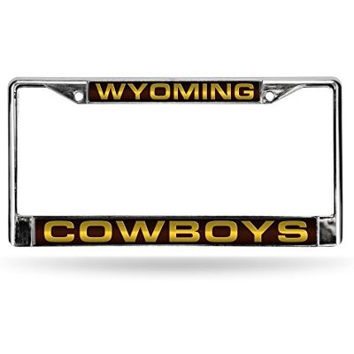 Rico Industries Wyoming Cowboys Chrome License Plate Frame Rico Industries Wyoming Cowboys Chrome License Plate Frame
