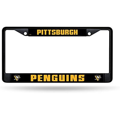 Rico Industries NHL Pittsburgh Penguins Standard Chrome License Plate Frame, 6 x 12.25- Rico Industries NHL Pittsburgh Penguins Standard Chrome License Plate Frame, 6 x 12.25-